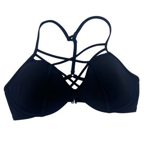 Victoria’s Secret Black Bikini Strappy Top Medium